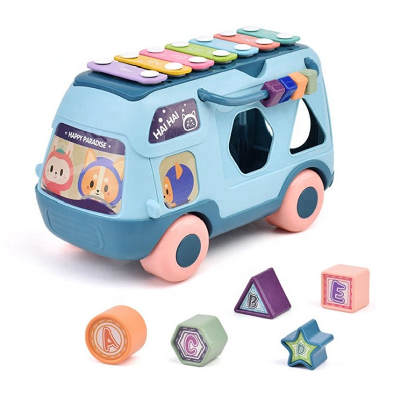 Early Learning Baby Musical Bus Piano Toy 