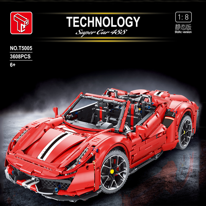 TGL T5005 Racing Car 488 RED (3608PCS)